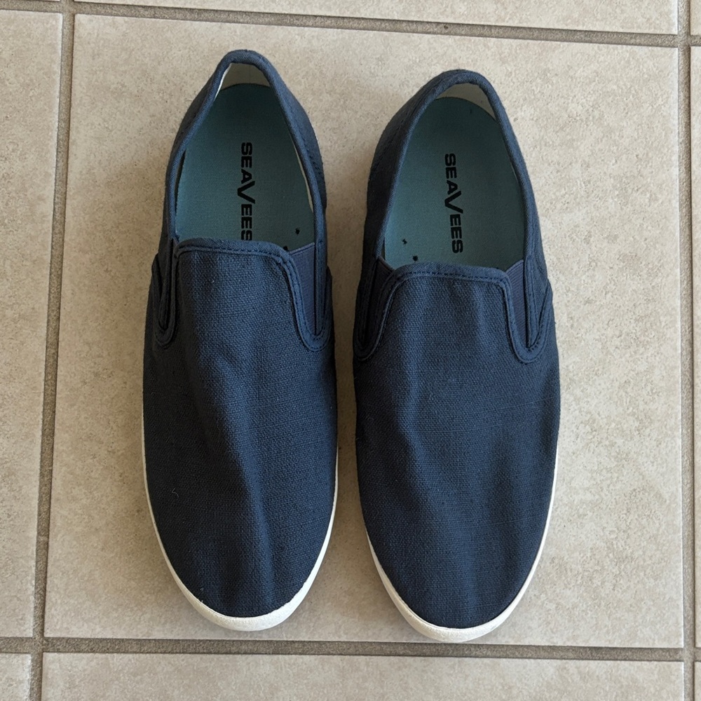 SeaVees Navy Slip-On Canvas Sneakers